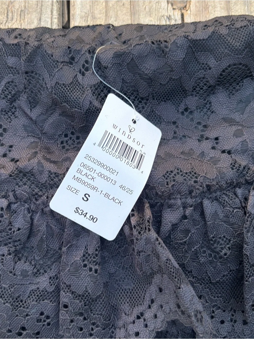 Windsor Black Lace Ruffle Skort
